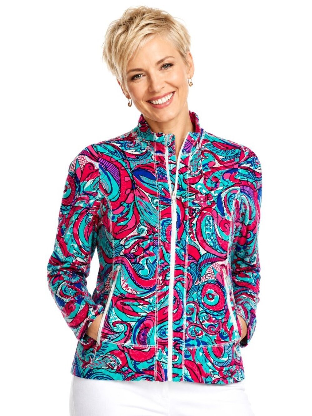 T by Talbots Full Zip Cotton Jacket